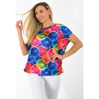   Trópusi gyümölcsös,aszimmetrikus,gumis aljú felső !  L-XXL