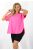 V nyakú,kerekített aljú,hátulja hosszabb felső!  pink XL-3XL