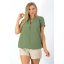 Géz anyagú, ingfazonú ,gumis aljú felső! khaki L-XL