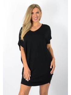 Egyszínű,V nyakú lenge tunika! fekete L-XXL