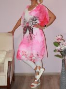 Lepkés,muszlin tunika! pink L-XXL