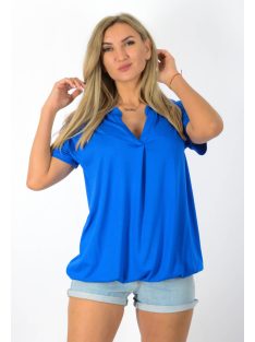   Egyszínű, ingfazonú ,gumis aljú felső! királykék L-XXL