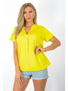 Egyszínű, ingfazonú ,gumis aljú felső! sárga L-XXL