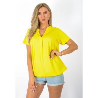 Egyszínű, ingfazonú ,gumis aljú felső! sárga L-XXL