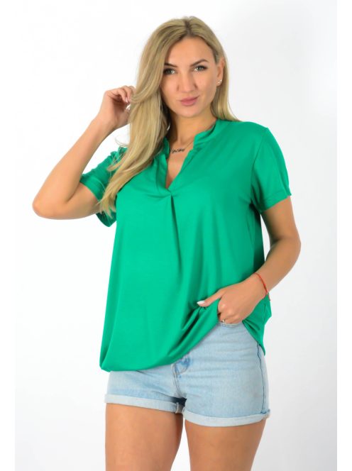 Egyszínű, ingfazonú ,gumis aljú felső! zöld  L-XXL