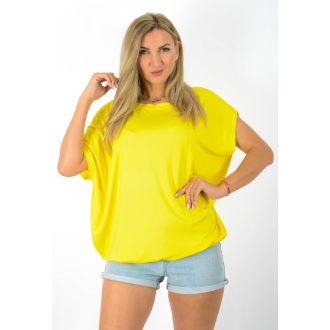 Egyszínű,lenge,gumis aljú felső ! sárga L-XXL