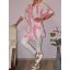 Mintás,lenvásznas,gombos, ingtunika! pink  XL-3XL