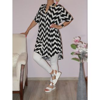 Cikk-cakk mintás hátulja hosszabb ingtunika!  XXL-3XL
