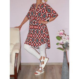 Rombusz mintás hátulja hosszabb ingtunika!  XXL-3XL