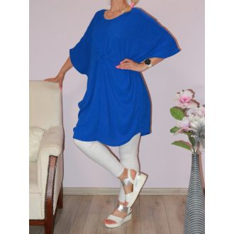 Lenge,elöl húzott  tunika/ ruha! királykék L-3XL