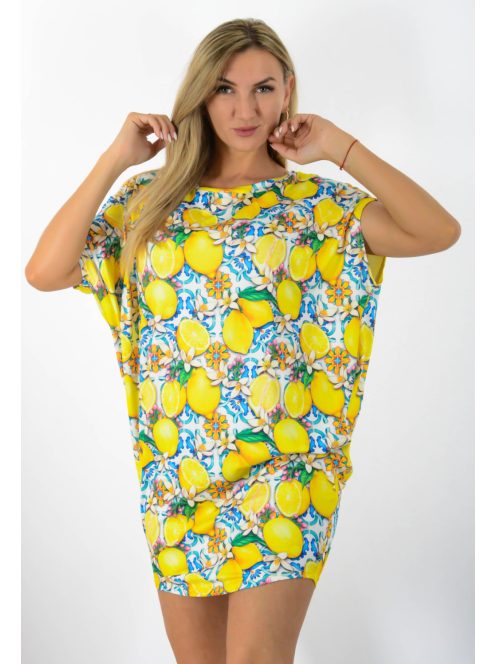 Citromos,aszimmetrikus, lenge tunika!  L-XXL