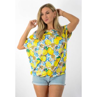 Citromos,aszimmetrikus,gumis aljú felső !  L-XXL