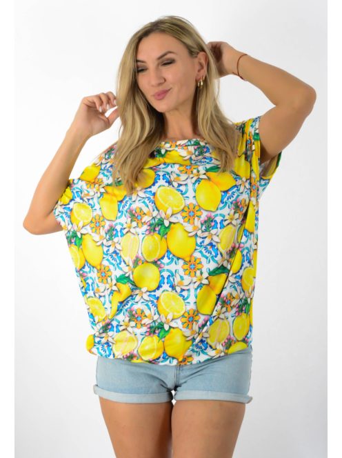 Citromos,aszimmetrikus,gumis aljú felső !  L-XXL