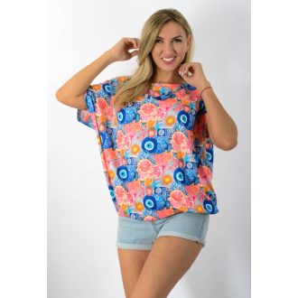   Trópusi gyümölcsös,aszimmetrikus,gumis aljú felső !  L-XXL