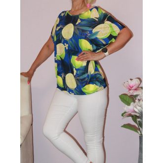 Citrom mintás gumis aljú felső!  L-XXL