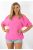 Géz anyagú,válla nyitott,denevérujjas,gumis felső!  pink  L-XL