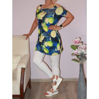 Citrom mintás, válla nyitott tunika !  L-XXL