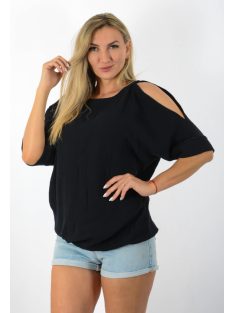   Géz anyagú,válla nyitott,denevérujjas,gumis felső!  fekete L-XL
