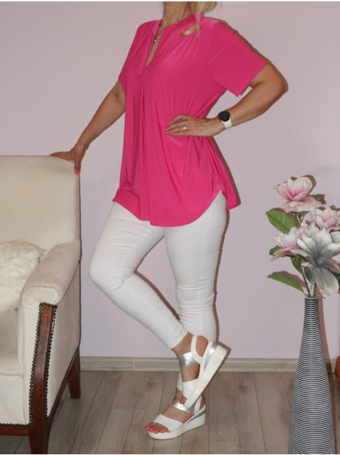 Egyszínű, ingfazonú felső ! pink  L-XXL