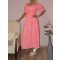 Mintás,mellben gumírozott  maxi ruha! neonpink-narancs S-XL