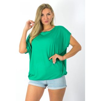 Egyszínű,lenge,gumis aljú felső ! zöld L-XXL