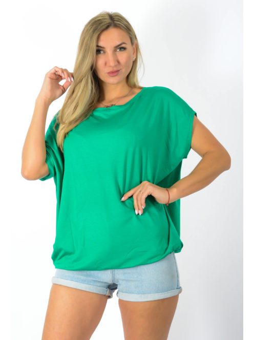 Egyszínű,lenge,gumis aljú felső ! zöld L-XXL