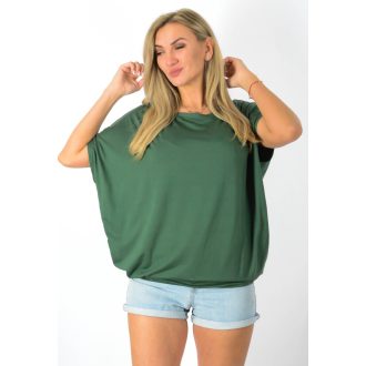 Egyszínű,lenge,gumis aljú felső ! khaki L-XXL