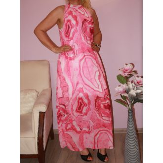 Mintás,muszlin maxi ruha ! pink  M-XL