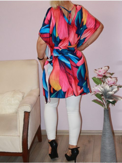 Mintás dupla V kivágású, lepel tunika!  L-XXL