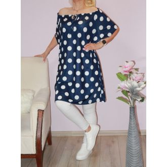 Pöttyös,vállra húzható tunika/ruha! XL-2XL