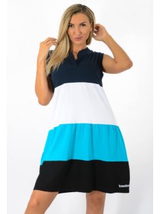   Több színű ,ingfazonú,A vonalú,ujjatlan  tunika! türkiz M-XL