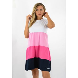   Több színű ,kereknyakú,A vonalú,ujjatlan  tunika! rózsaszín-pink M-XL
