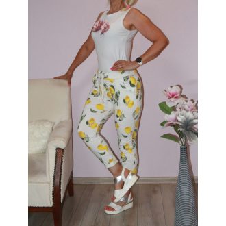 Citrom mintás,gumisderekú,zsebes nadrág!  M-XL