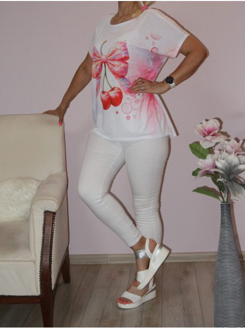 Cseresznyés,virágos felső !  L-XXL