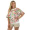 Trópusi gyümölcsös,válla nyitott,denevérujjas felső!   L-XXL