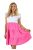 Ingnyakú,fodros ujjú, A vonalú,géz aljú ruha ! pink  M-XL