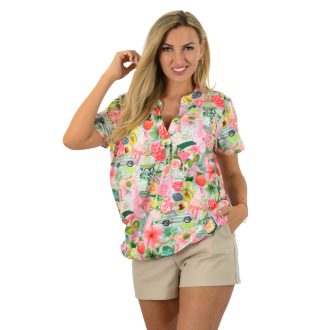   Trópusi gyümölcsös, ingfazonú ,gumis aljú felső!   L-XXL