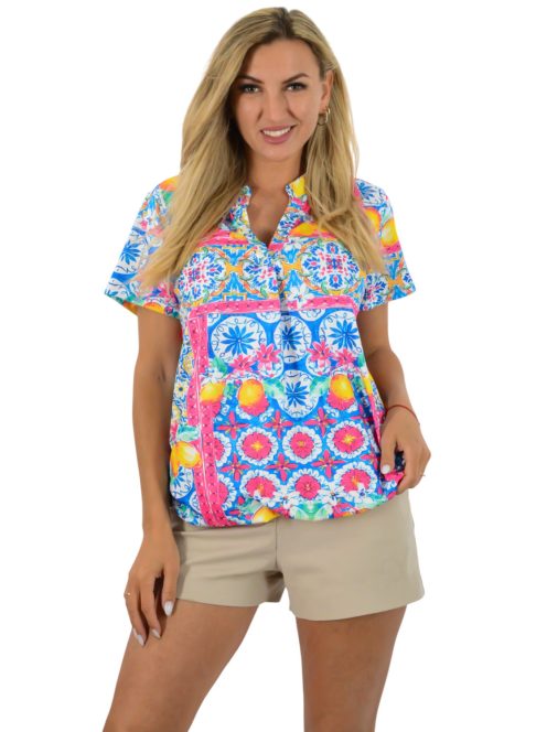 Mintás,citromos, ingfazonú ,gumis aljú felső!   L-XXL