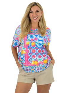 Mintás,citromos,aszimmetrikus,gumis aljú felső !  L-XXL