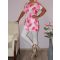 Mintás, válla nyitott tunika ! pink L-XXL