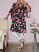 Népi motívumos,derékban kötős,T ujjú,gombos ingtunika!  XL -XXL