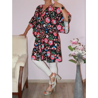   Népi motívumos,derékban kötős,T ujjú,gombos ingtunika!  XL -XXL