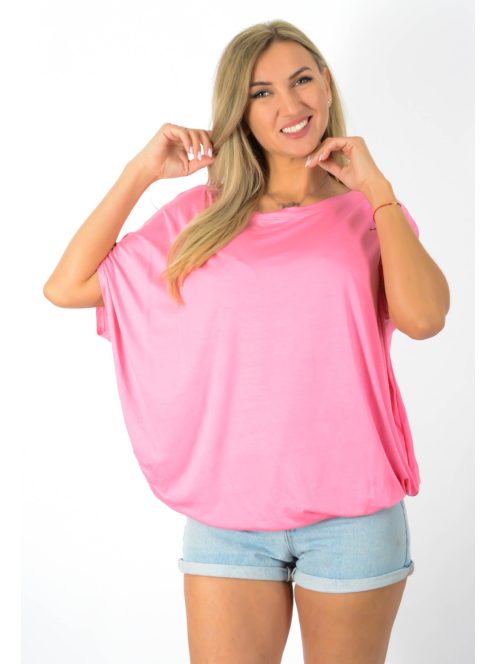Egyszínű,lenge,gumis aljú felső ! rzsaszín L-XXL