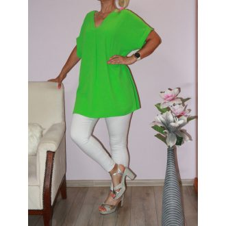 Egyszínű,V nyakú felső! zöld XL-XXL