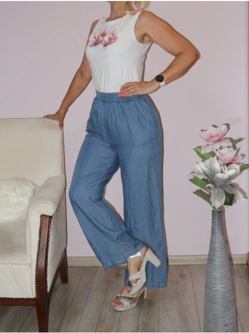 Farmerhatású,gumisderekú,bőszárú,zsebes nadrág!  M-XL