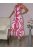 Mintás,eleje felsliccelt,bordásanyagú maxi ruha ! pink M-XL