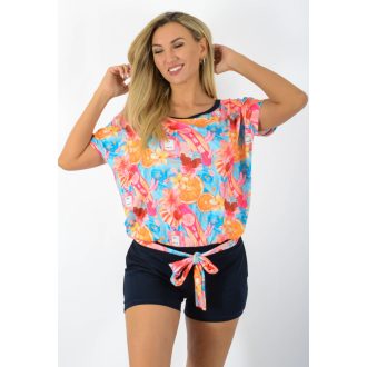   Trópusi gyümölcsös,virágos ,zsebes,öves overál !   M-XL