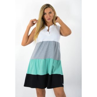   Több színű ,ingfazonú,A vonalú,ujjatlan tunika! fehér-szürke-menta-fekete M-XL