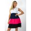 Több színű ,ingfazonú,A vonalú,ujjatlan tunika! fehér-sötétkék-pink-fekete M-XL
