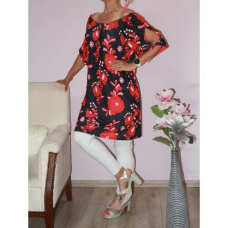 Népi motívumos,válla nyitott  tunika/ruha!  XXL-3XL